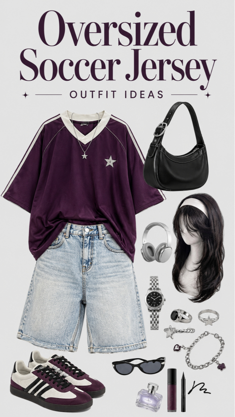 Oversized Soccer Jersey Outfit Ideas