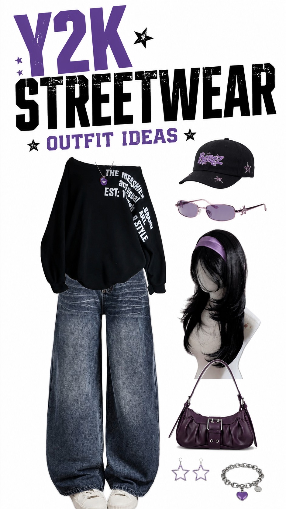 Y2K streetwear outfit ideas for women