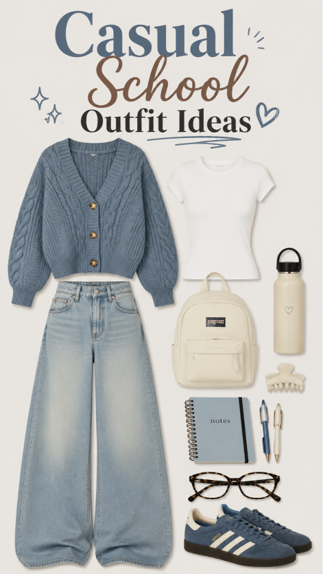 Casual School Outfit Ideas cute and comfortable