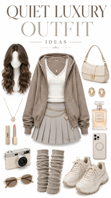 Quiet Luxury Outfit Ideas - Monochrome Neutral Look