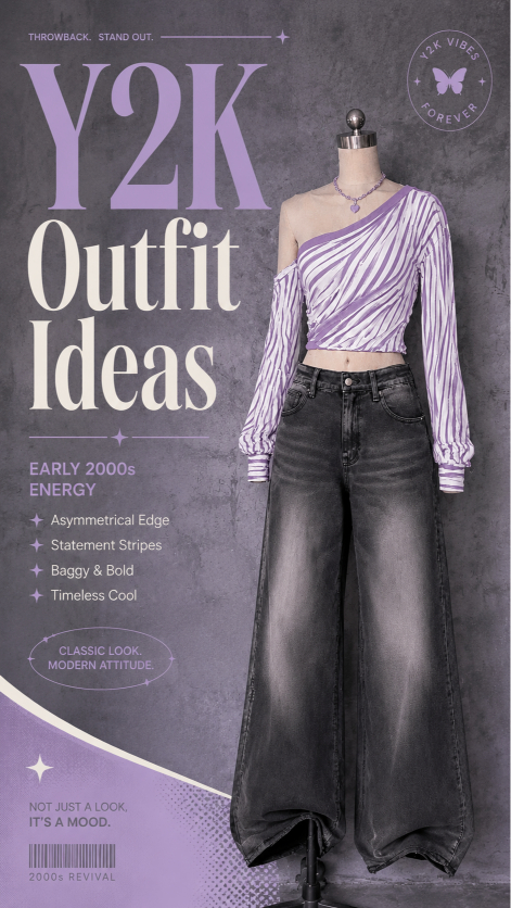 Y2K inspired outfit with denim jorts and trendy styling