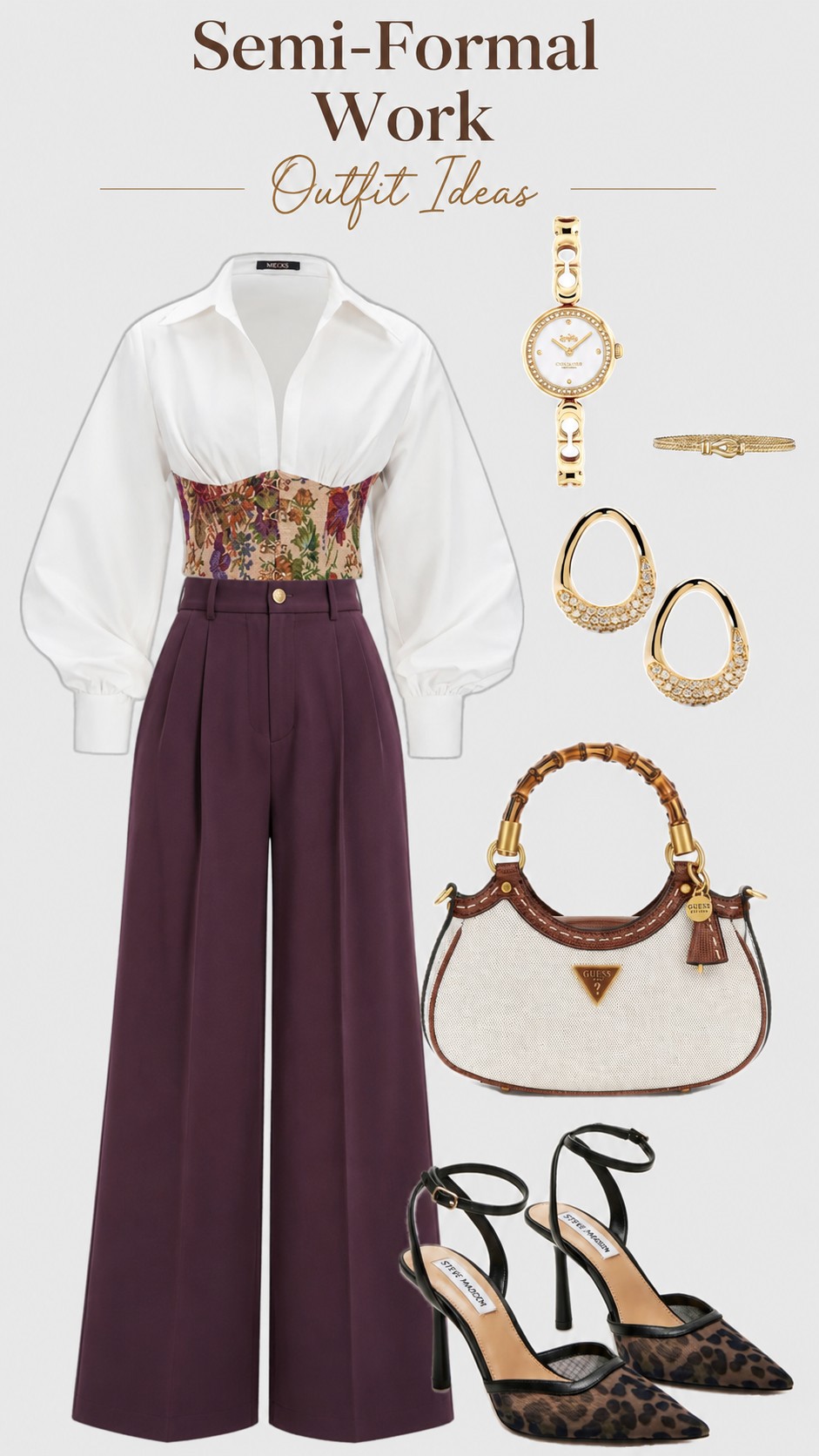 Semi-formal student outfit with smart trousers and a fitted top