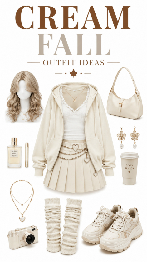 Cream Fall Outfit Ideas