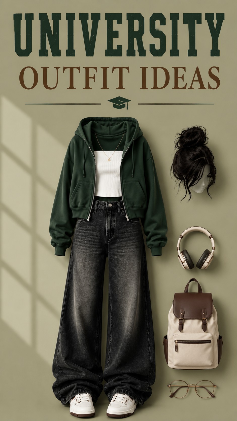 University outfit ideas for a casual campus day