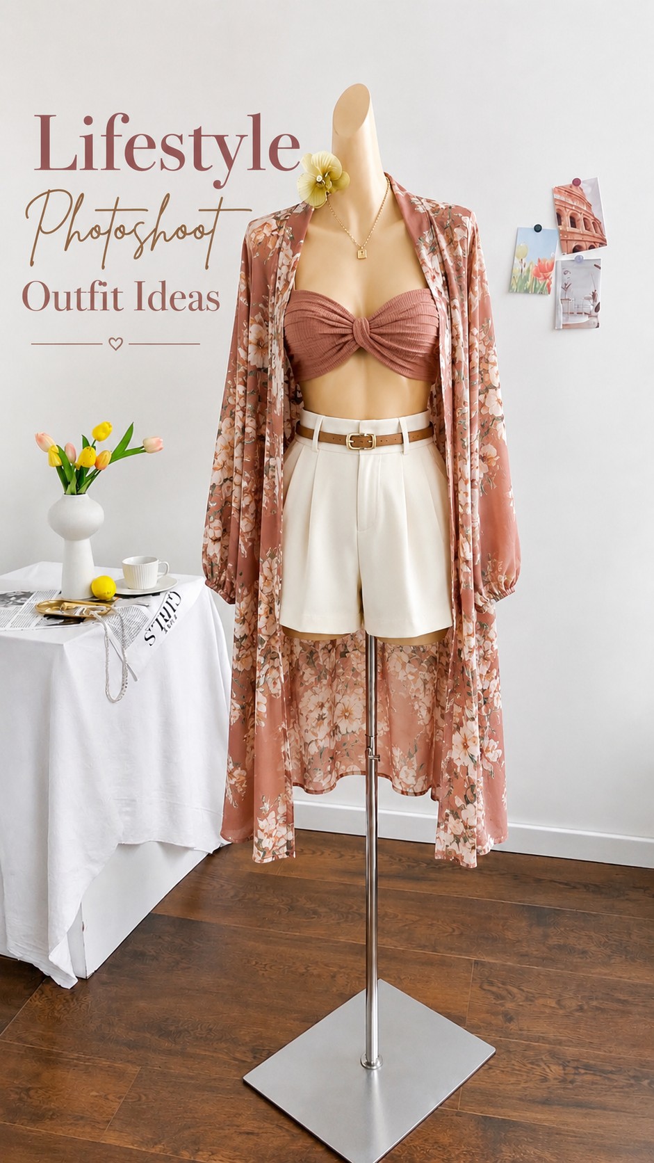 Lifestyle photoshoot editorial outfit idea