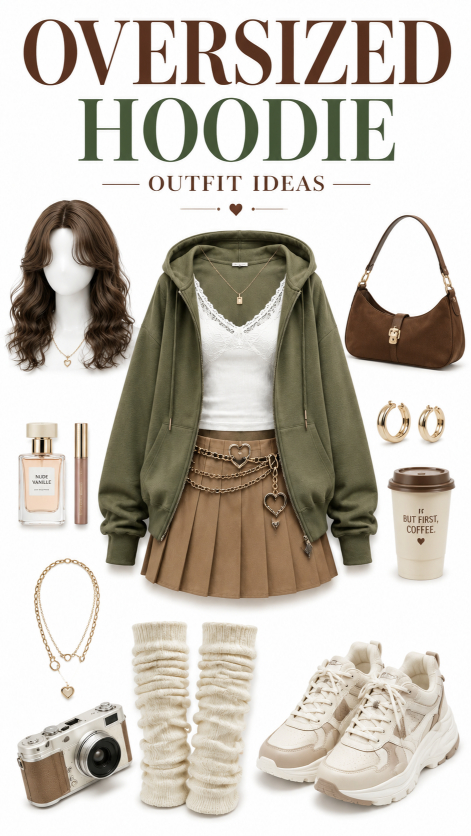 Oversized Hoodie Outfit Ideas Fall
