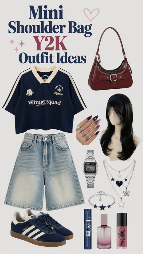 Mini Shoulder Bag Y2K Fall Outfit Ideas
