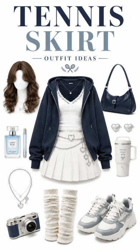 Tennis Skirt Fall Outfit Ideas