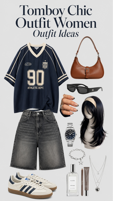 Tomboy Chic Outfit Women Street Style