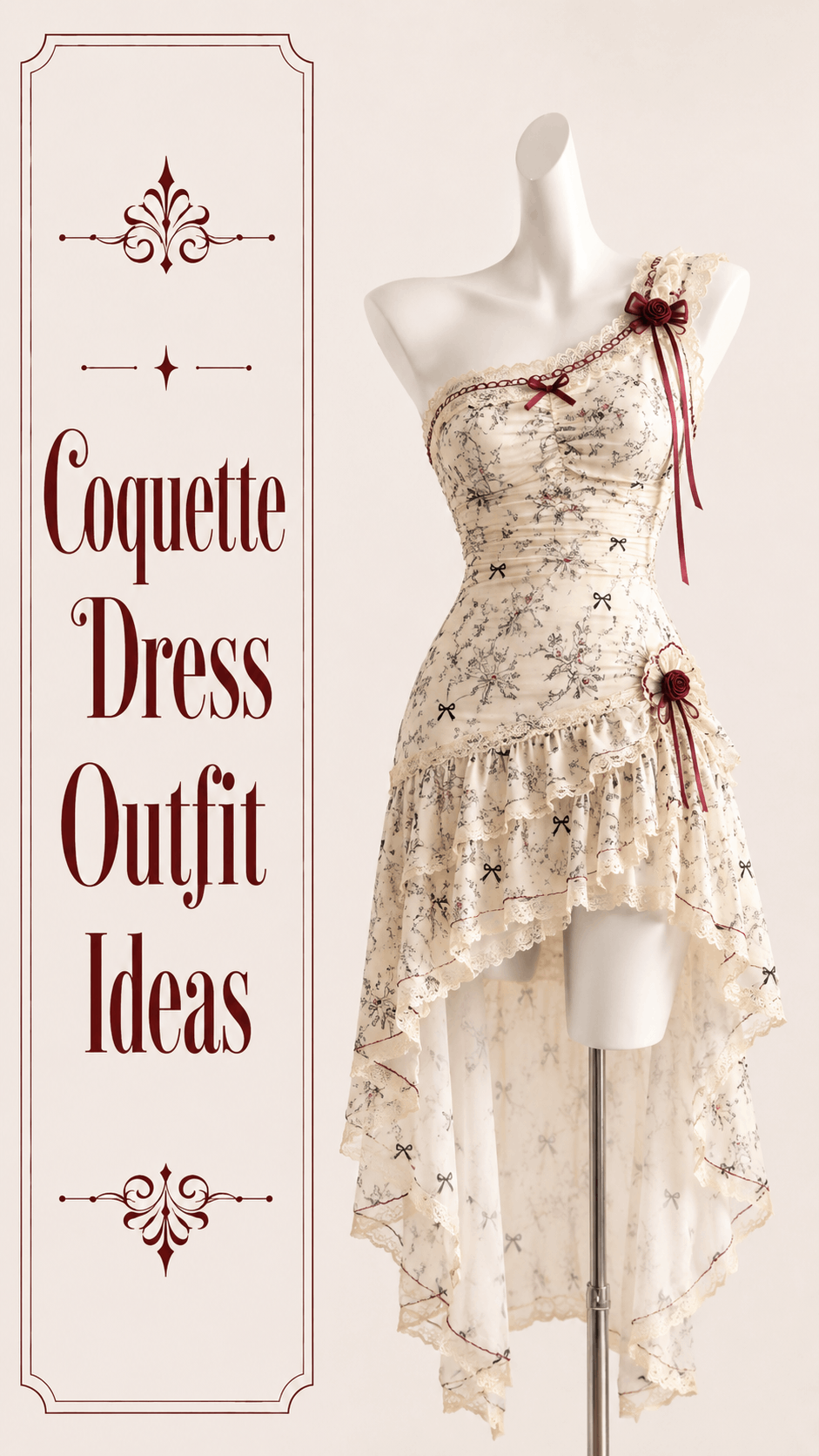 Coquette high low floral dress outfit idea