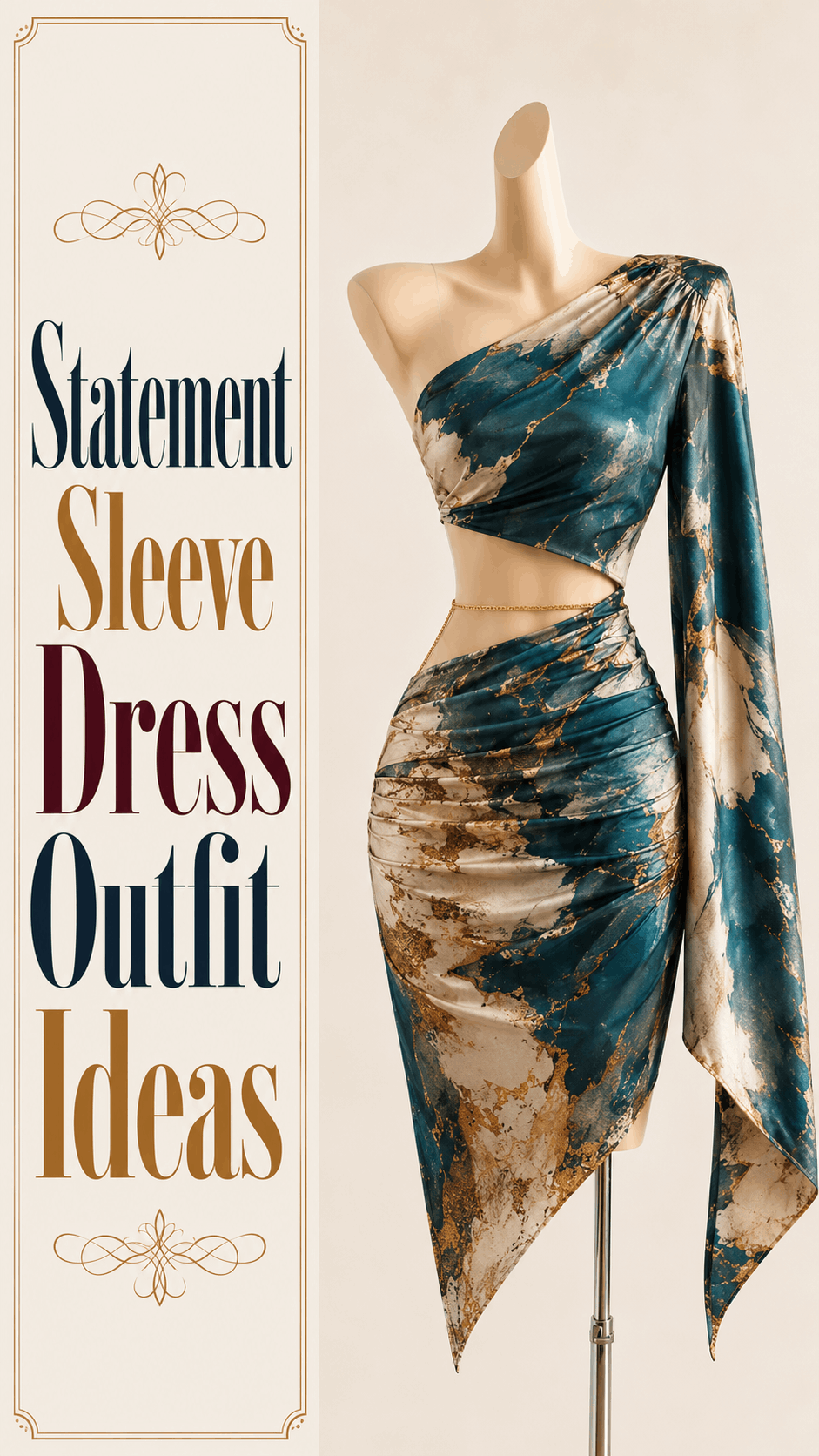 Statement sleeve mini dress outfit idea