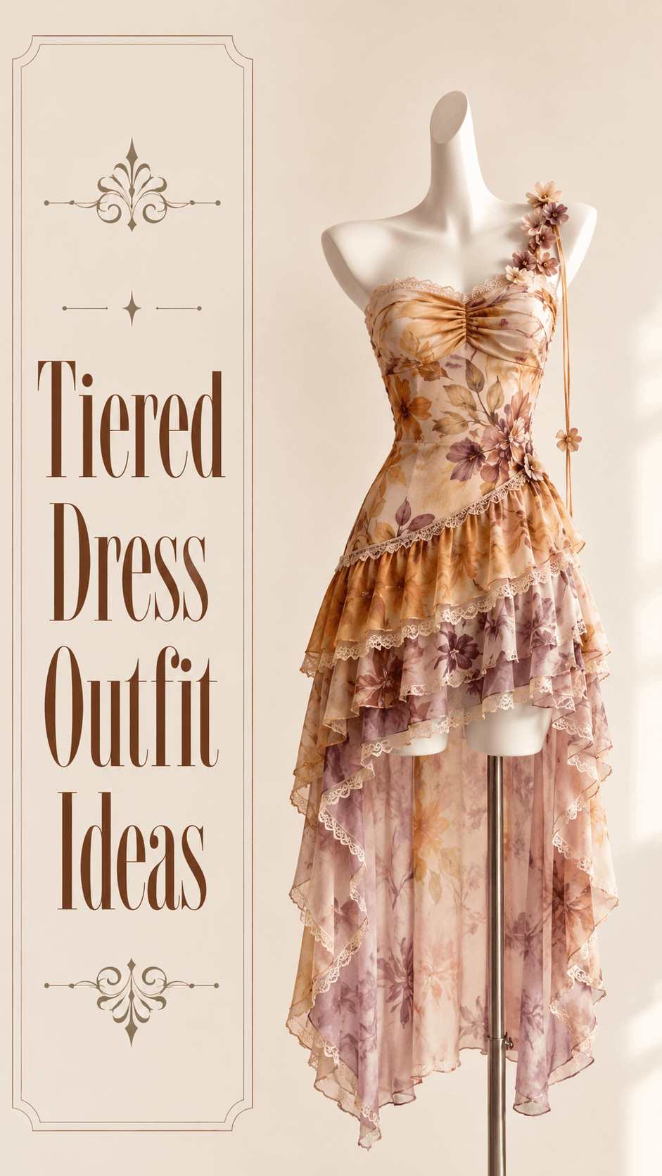 Tiered ruffle dress outfit idea
