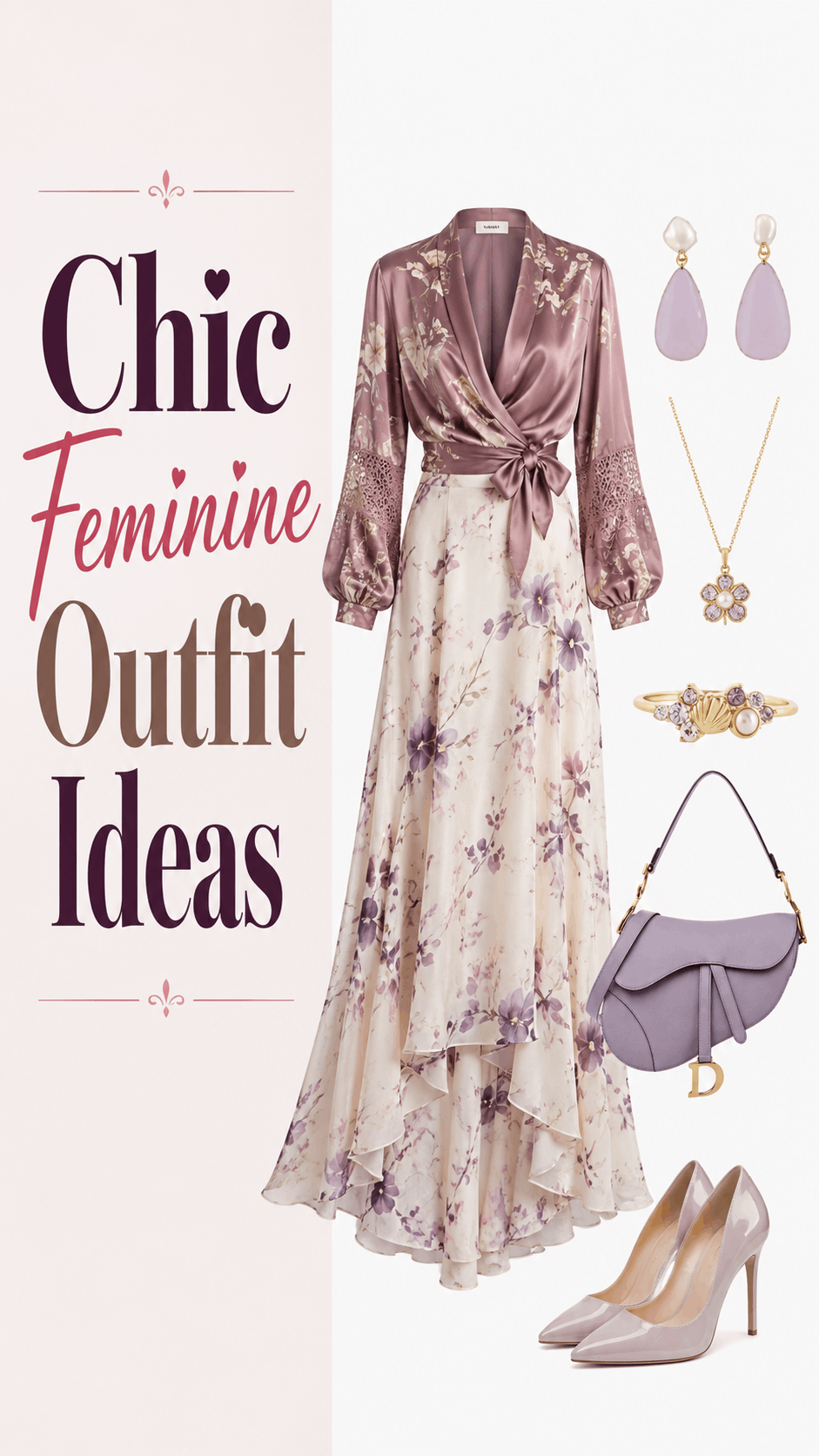 Chic evening outfit with polished accessories
