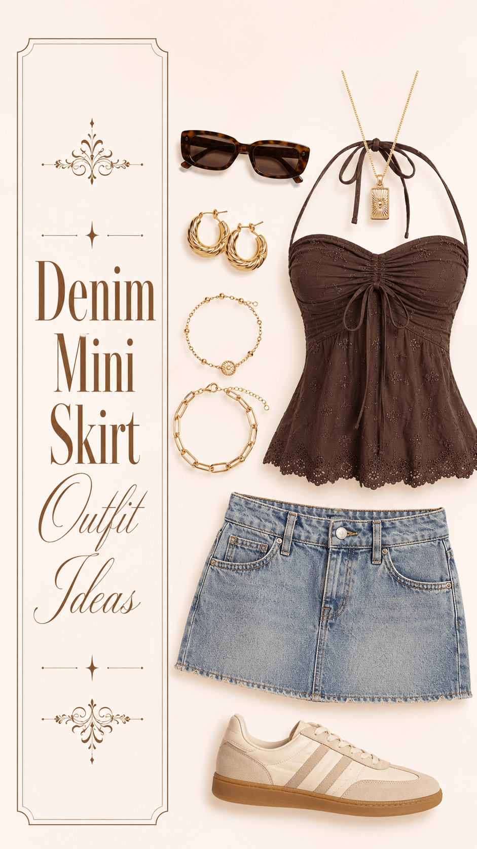 Chic denim summer outfit idea