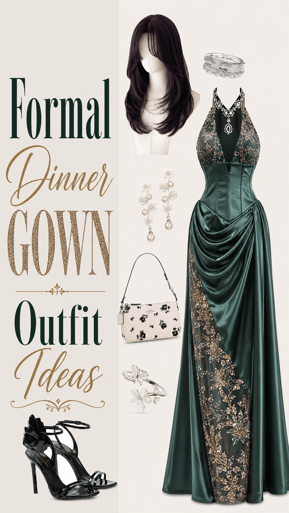 Formal evening dress outfit idea