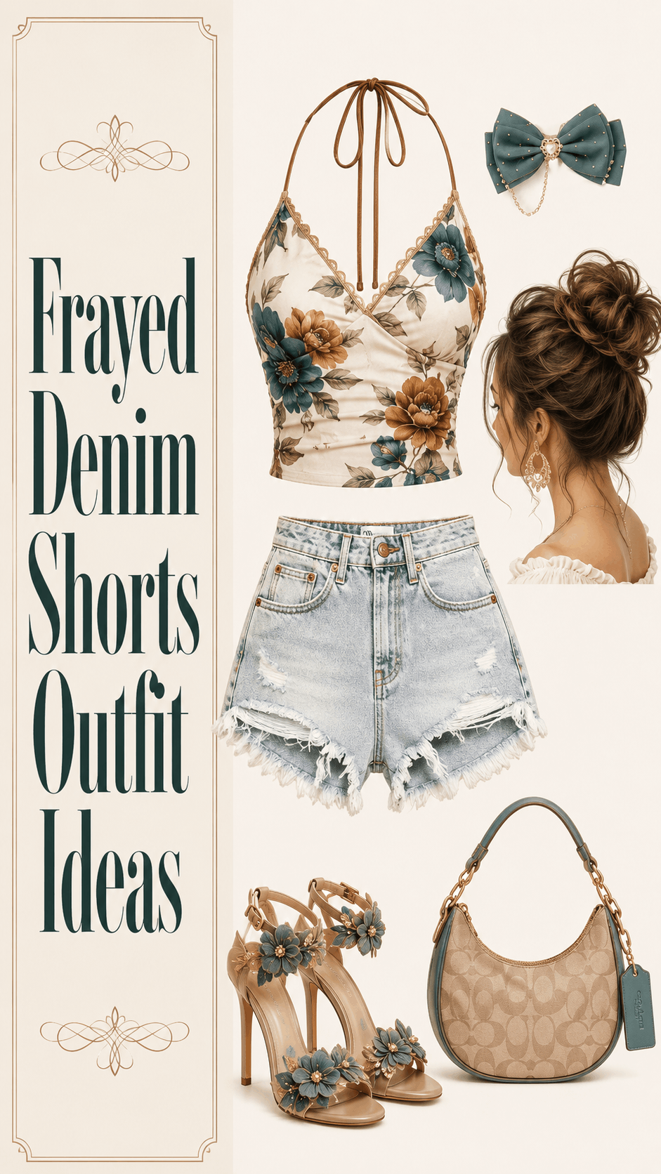 Frayed hem casual chic summer outfit idea