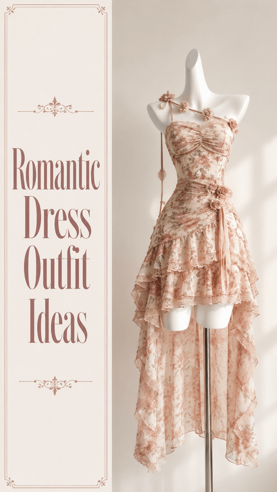 Romantic floral summer dress outfit idea