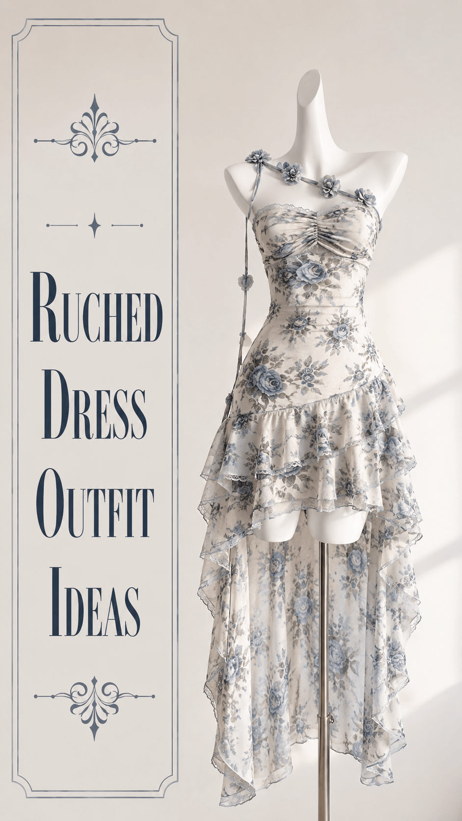 Ruched dress summer outfit idea