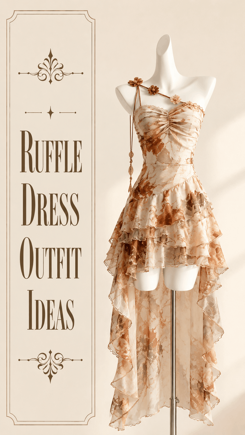 Ruffle detail day to night summer outfit idea