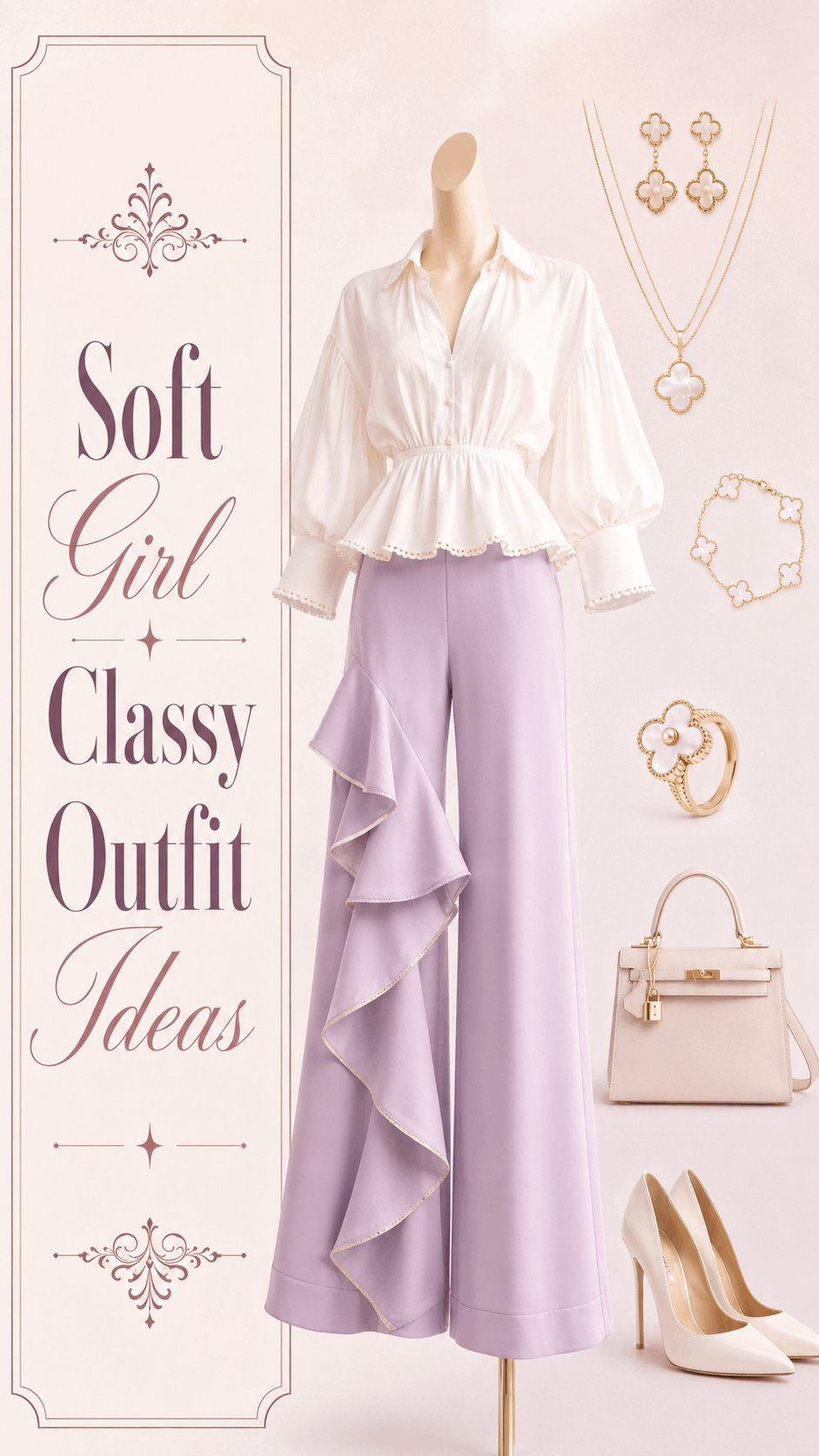 Soft neutral summer outfit idea