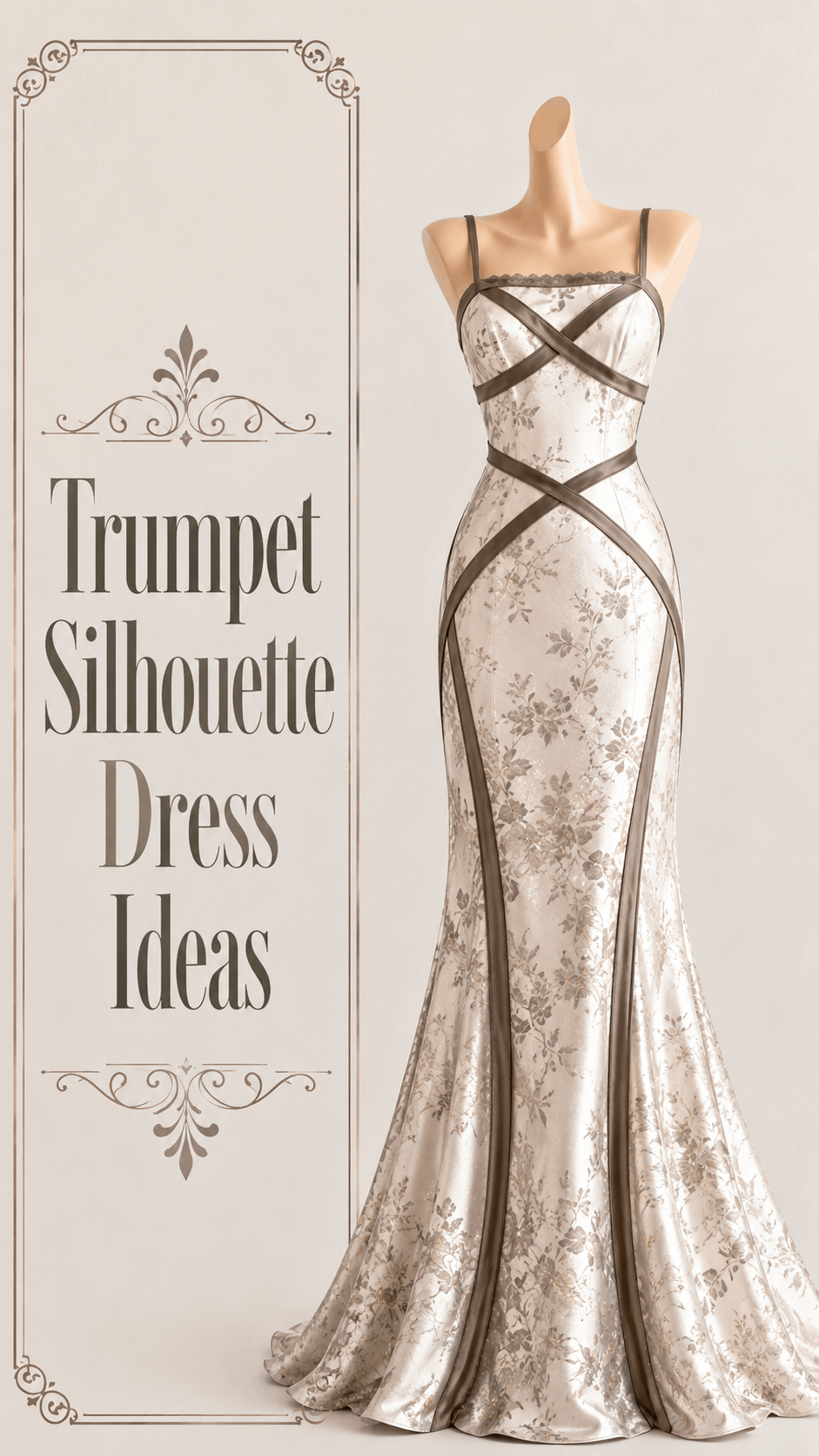 Trumpet hem dress outfit idea