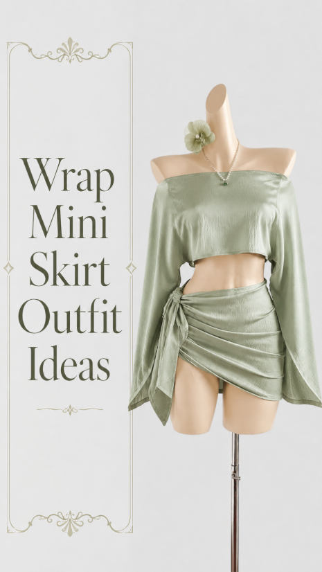 Wrap Mini Skirt Outfit Ideas