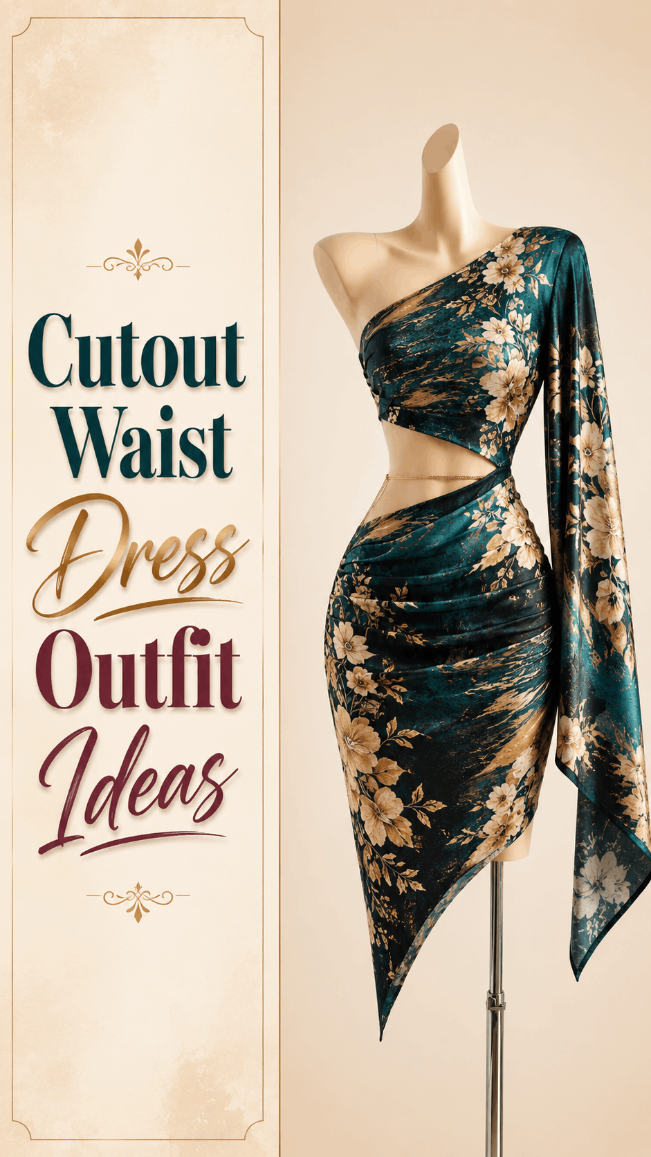 Cutout dress dinner outfit idea