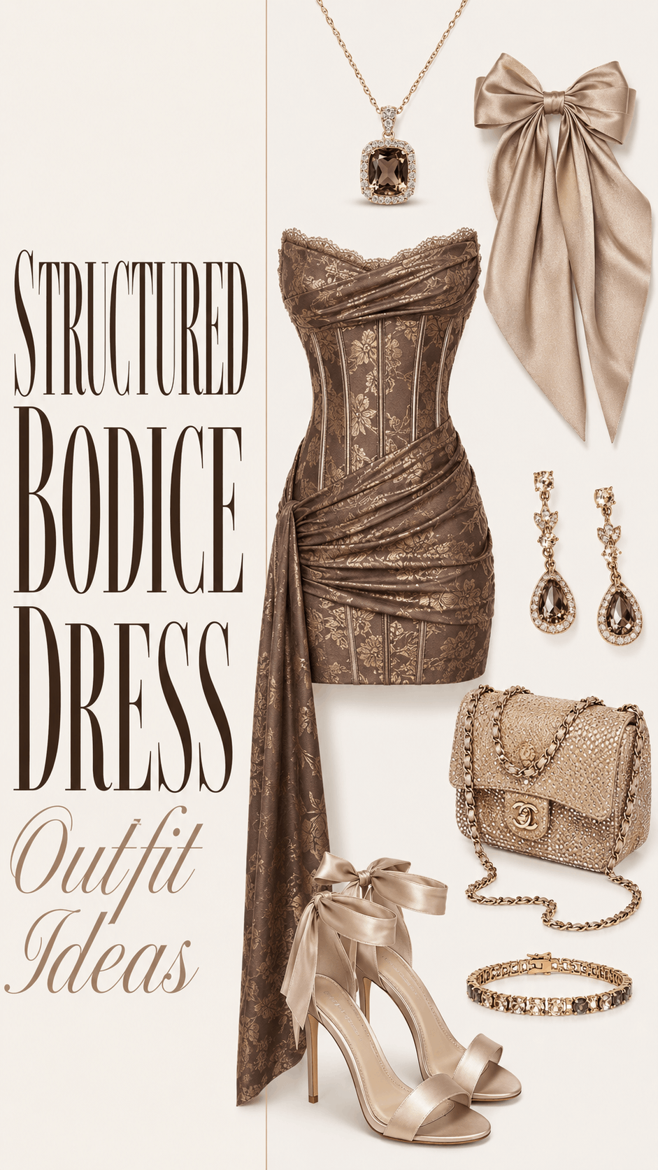 Structured bodice dress outfit idea