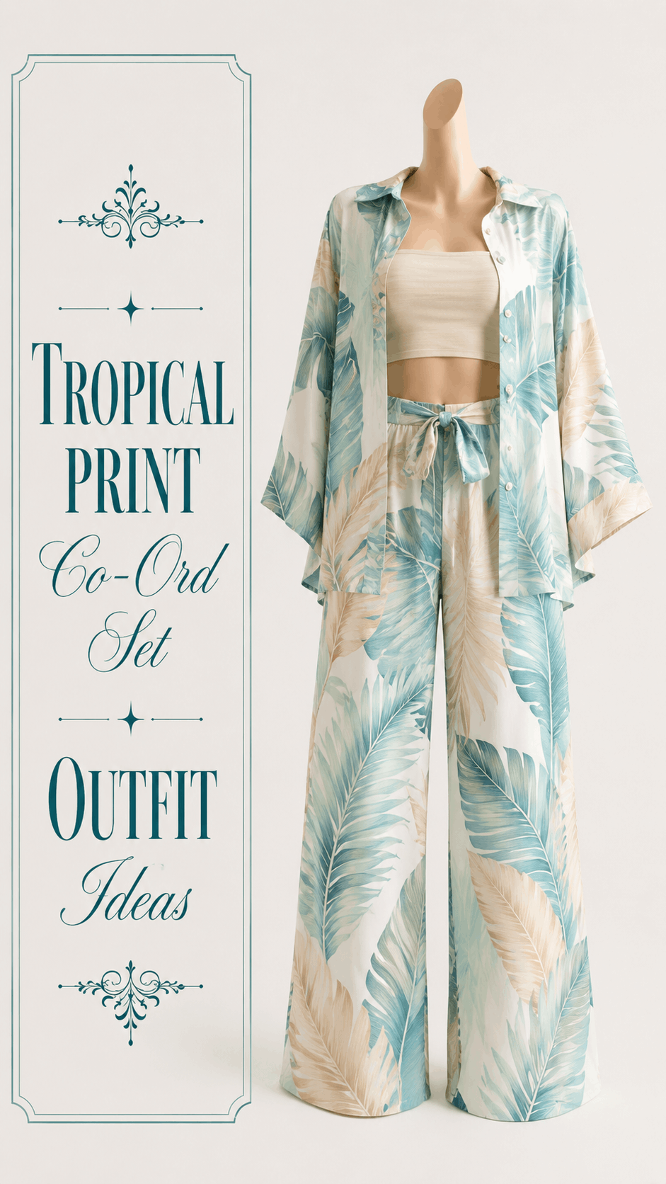 Tropical vacation date night outfit idea