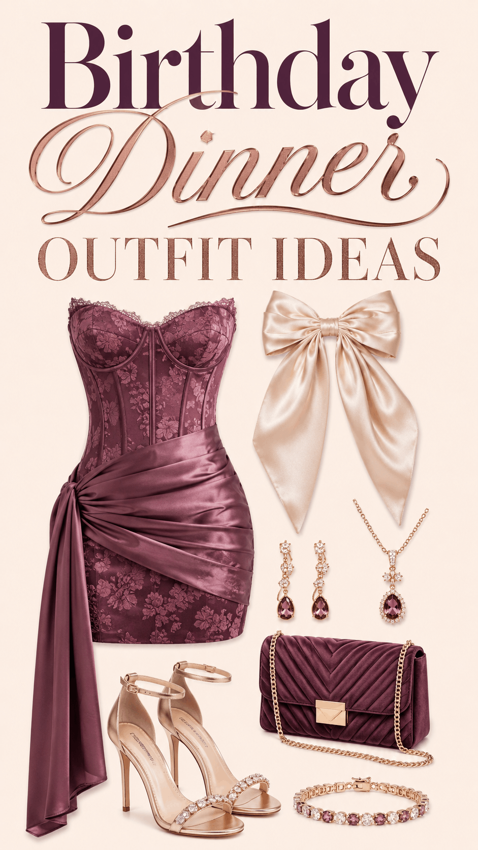 Birthday dinner corset mini dress outfit idea