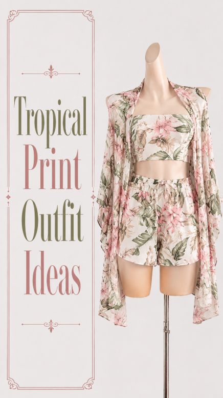 Tropical Print Outfit Idea