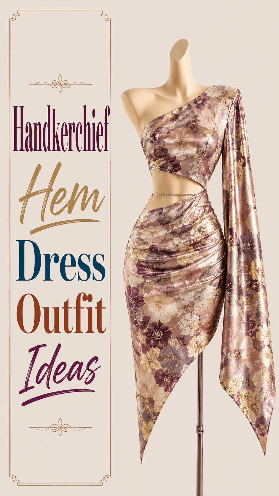 Handkerchief hem dress outfit idea