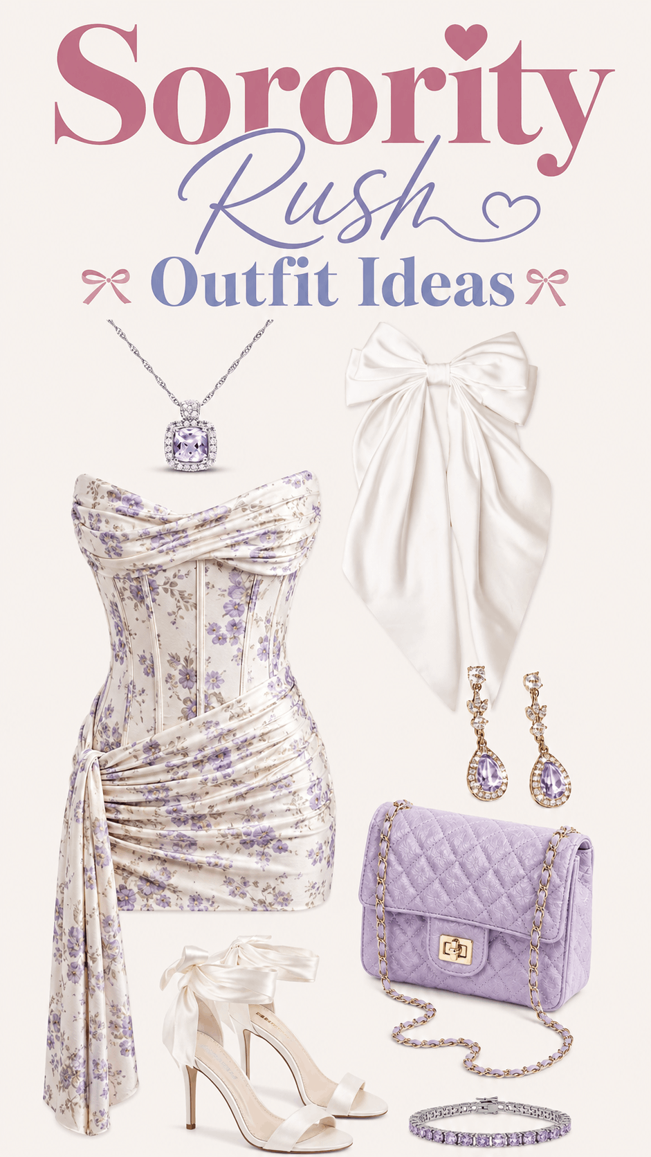 Sorority event pretty party outfit idea