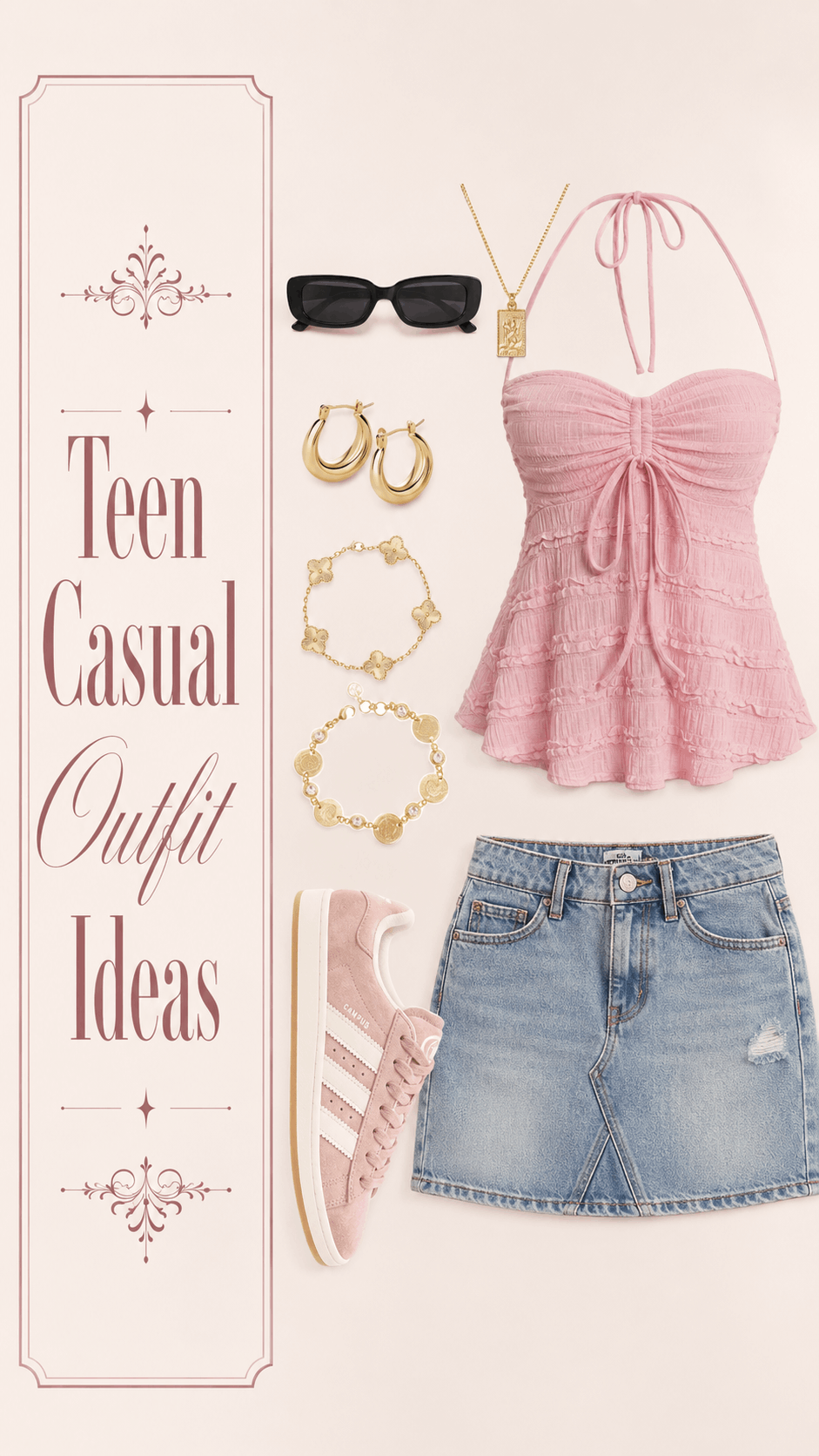 Teen summer vacation outfit idea