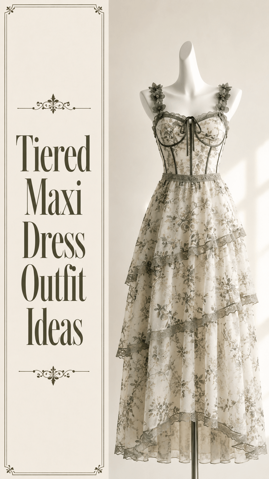 Tiered summer resort dress outfit idea