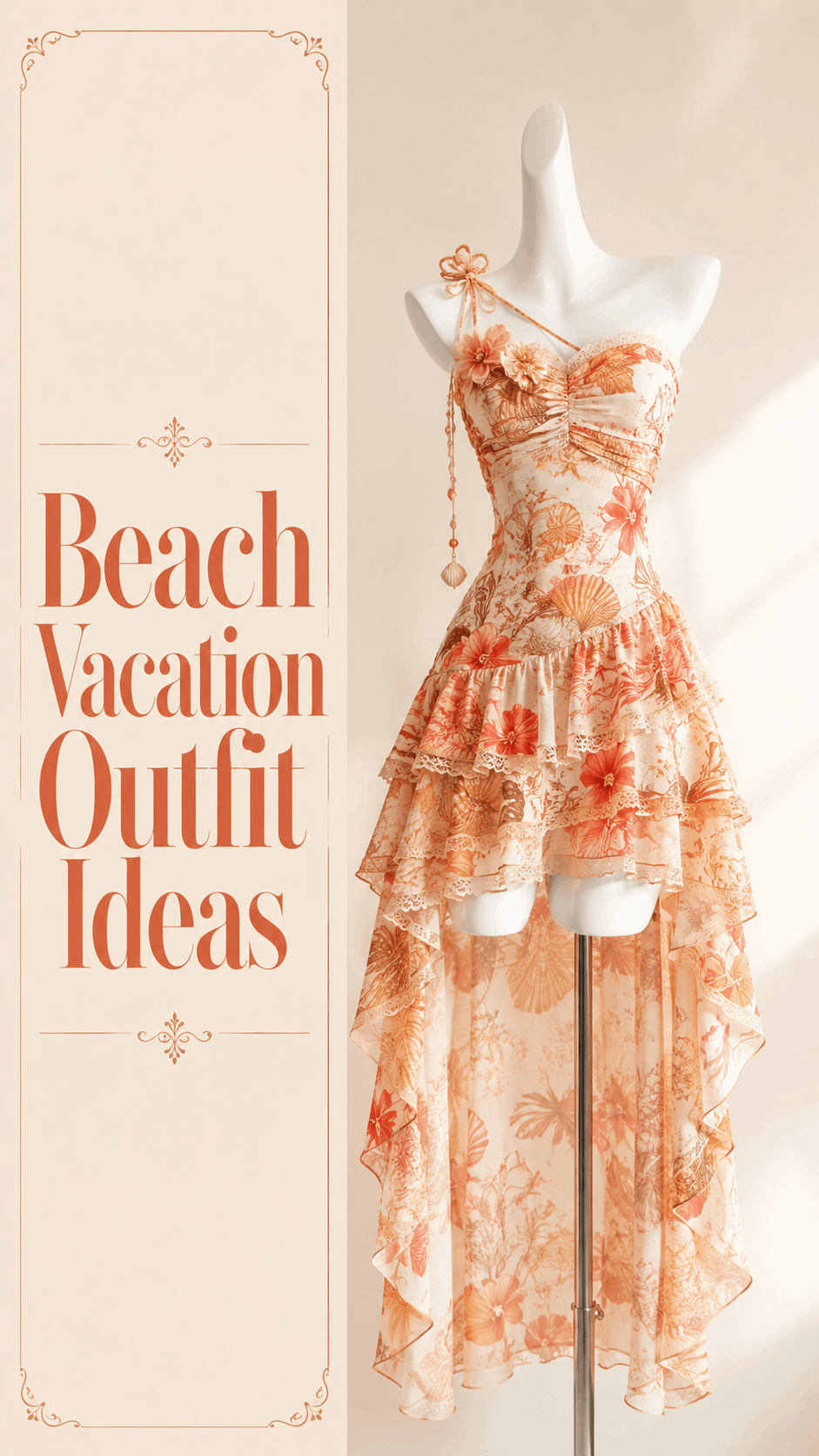 Beach day floral top and shorts outfit idea