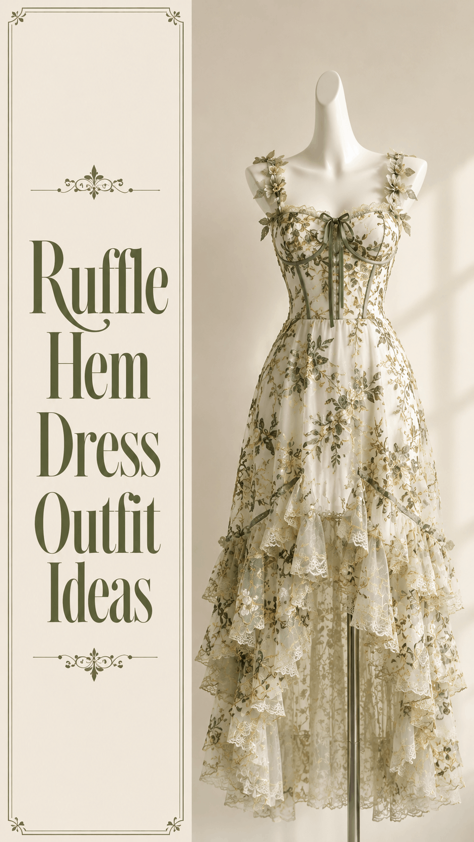 Romantic ruffle dress outfit idea