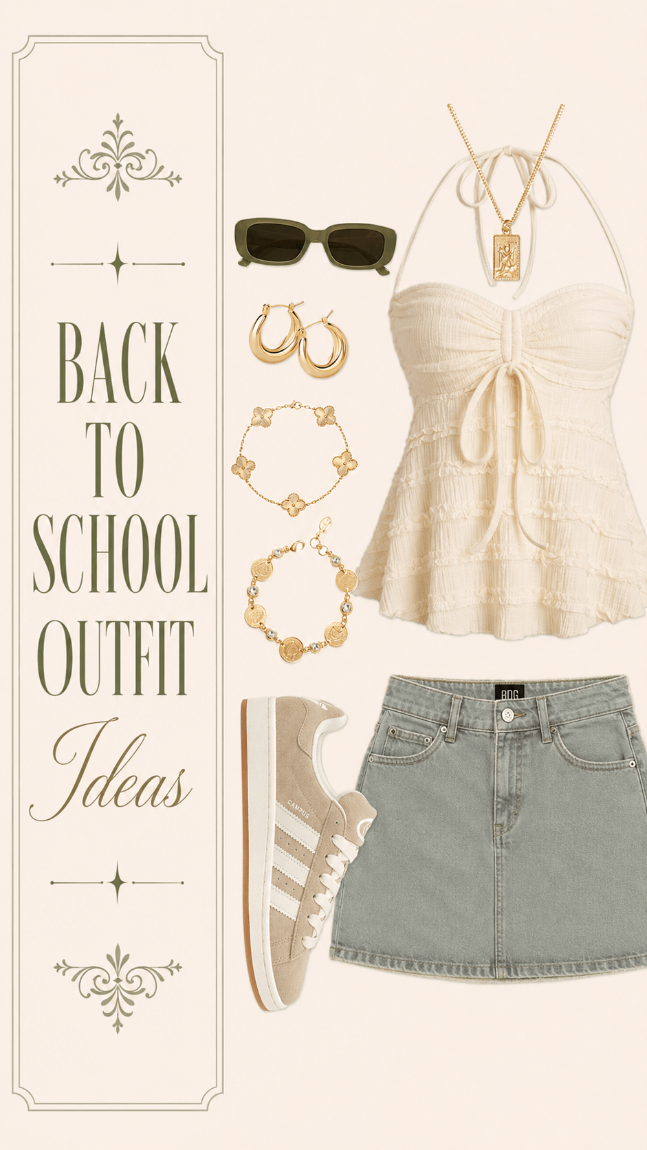 Back detail romantic feminine outfit idea