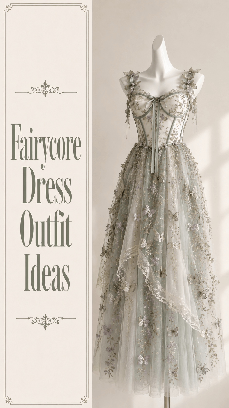 Fairy inspired feminine dress outfit idea