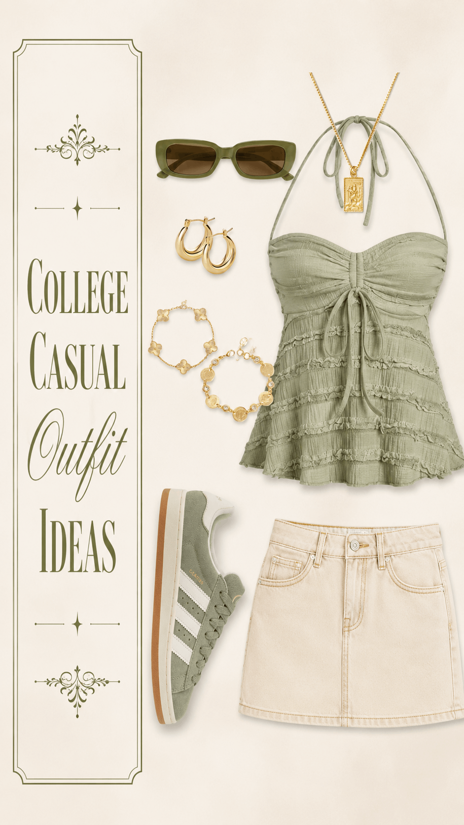 College day floral outfit idea