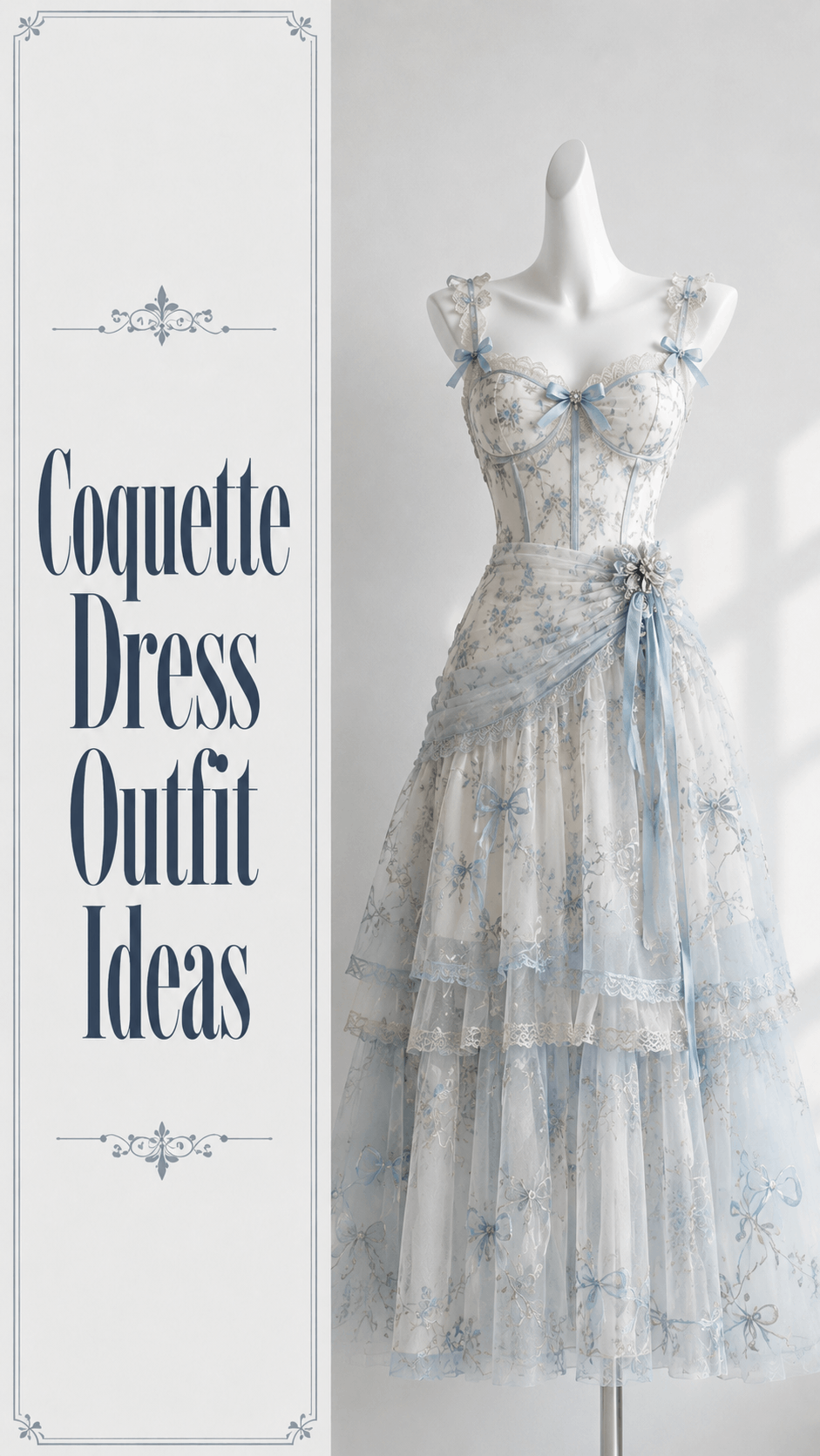 Coquette garden party dress outfit idea