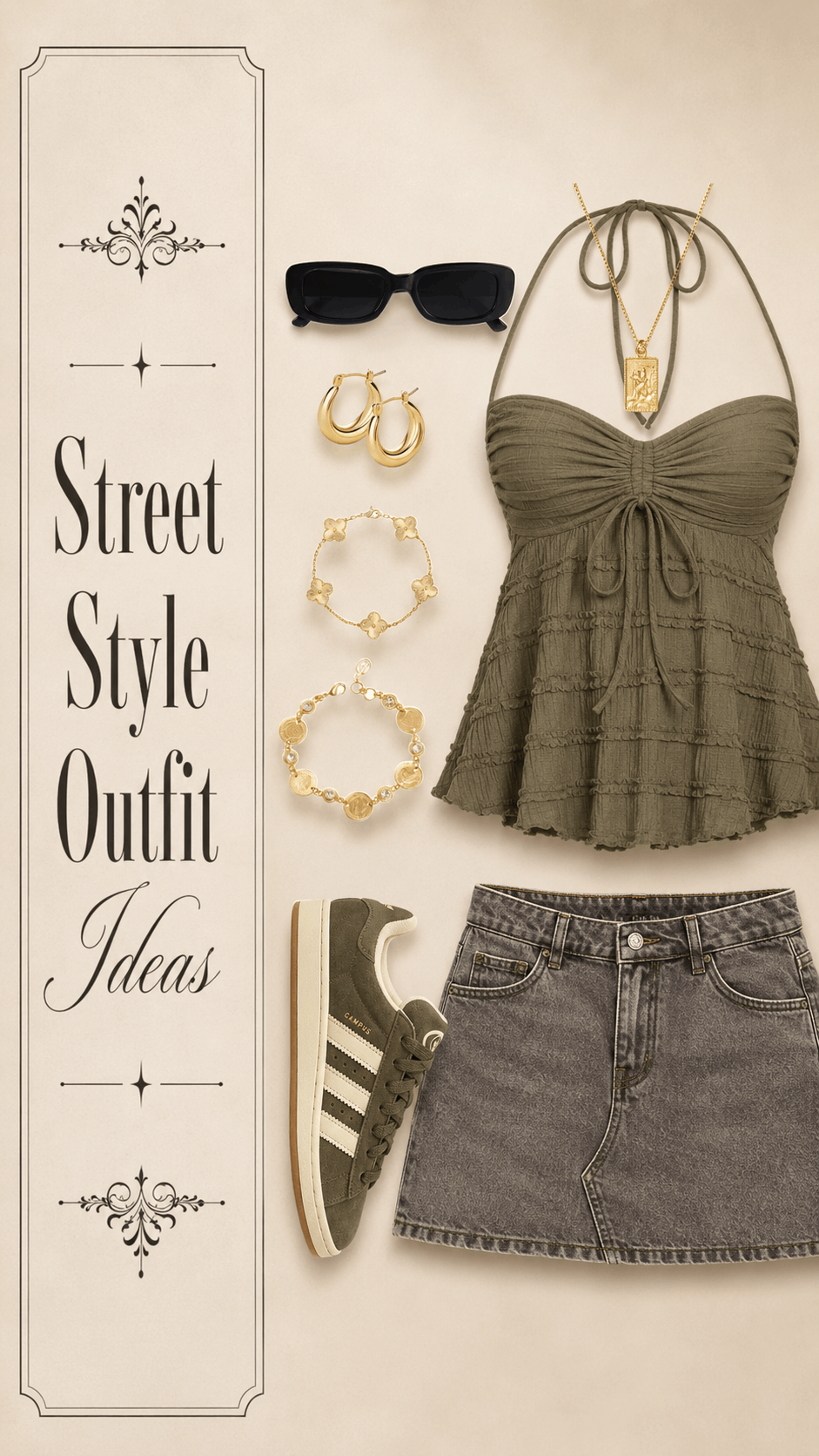 Soft street style outfit idea