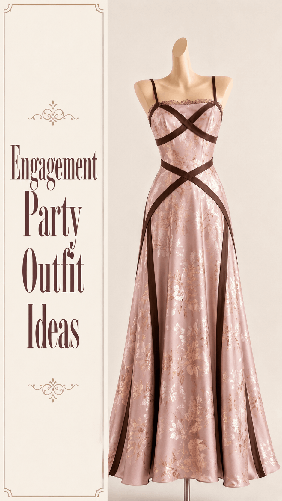 Engagement party soft elegant outfit idea