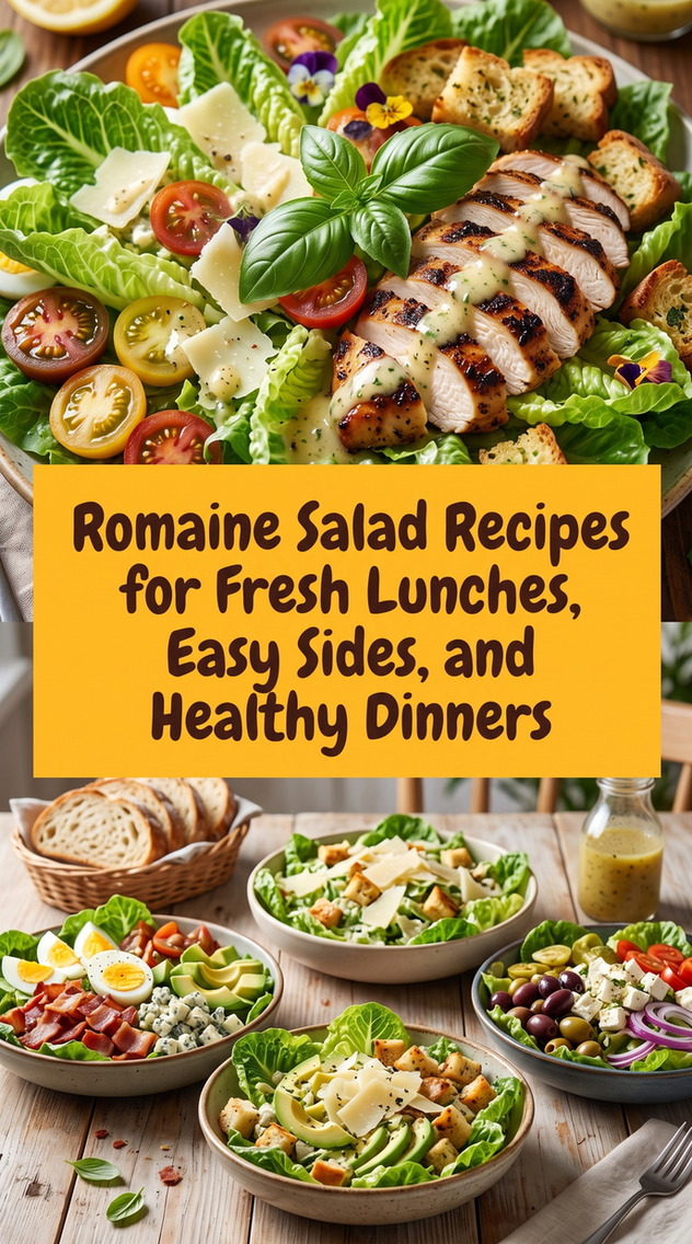 Grilled Chicken Romaine Salad prepared for Romaine Salad Recipes for Fresh Lunches, Easy Sides, and Healthy Dinners, showing the finished dish