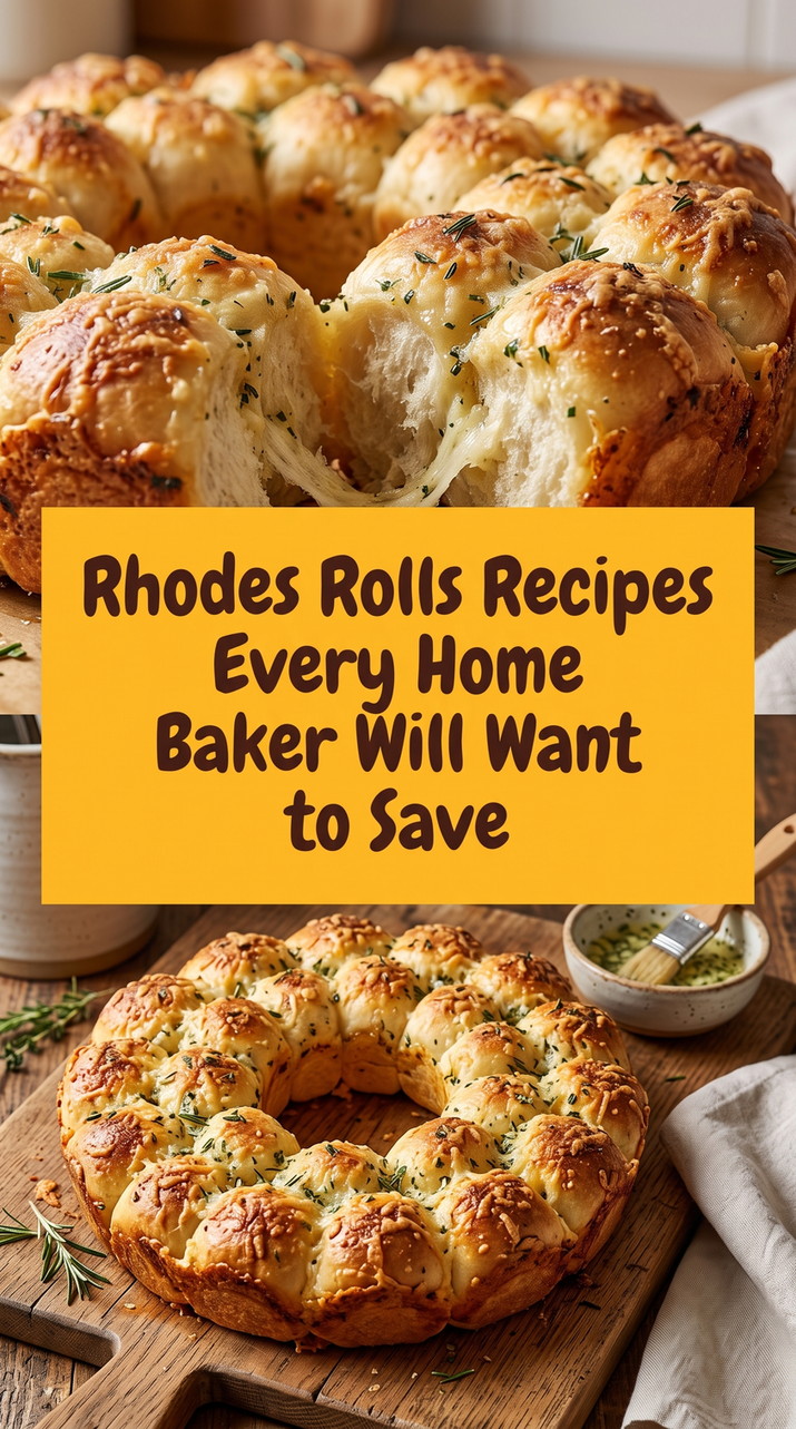 Garlic Parmesan Rhodes Roll Pull-Apart Bread prepared for Rhodes Rolls Recipes Every Home Baker Will Want to Save, showing the finished dish