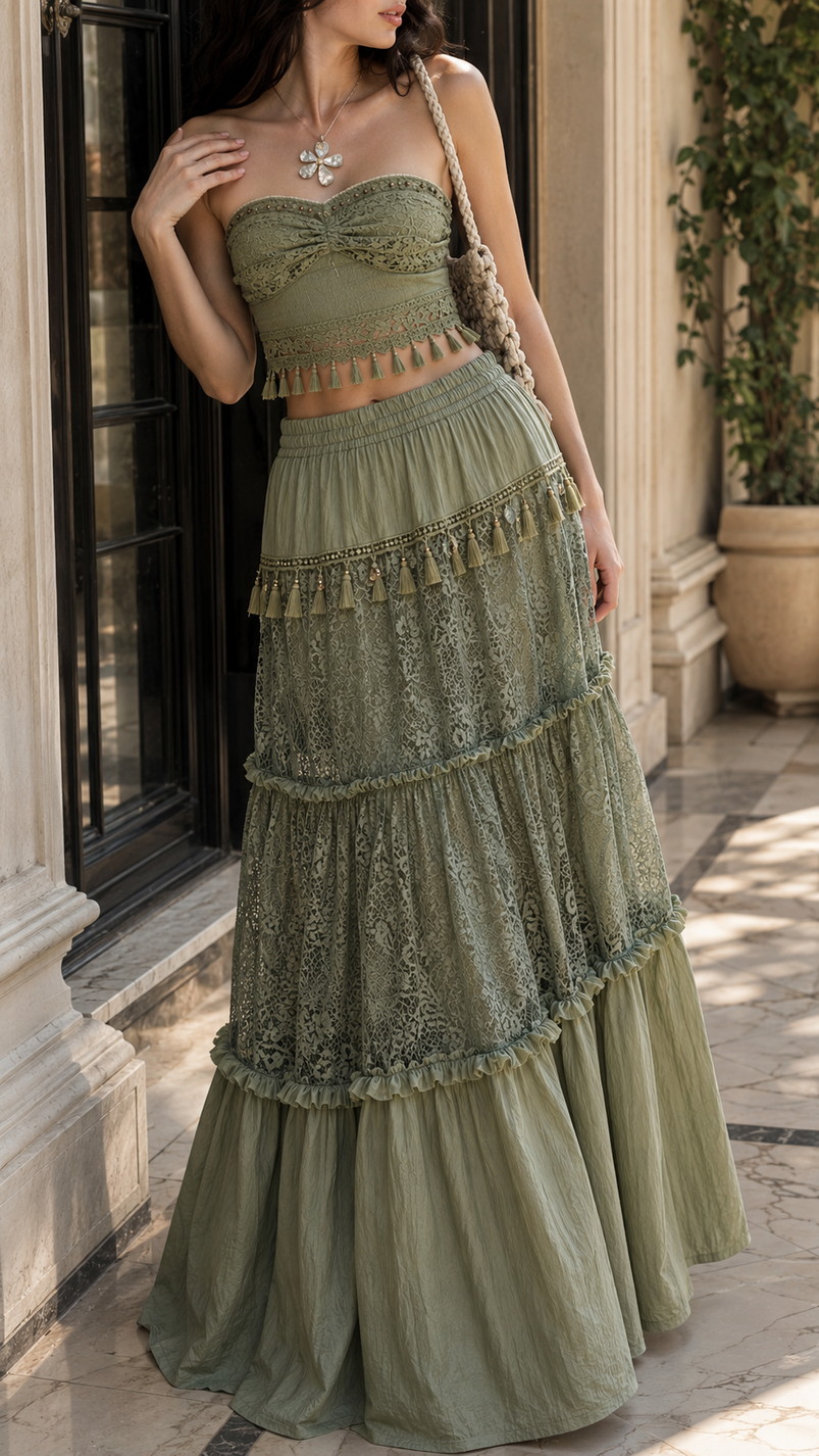 Easy Weekend Look With a Flowing Skirt fashion outfit idea
