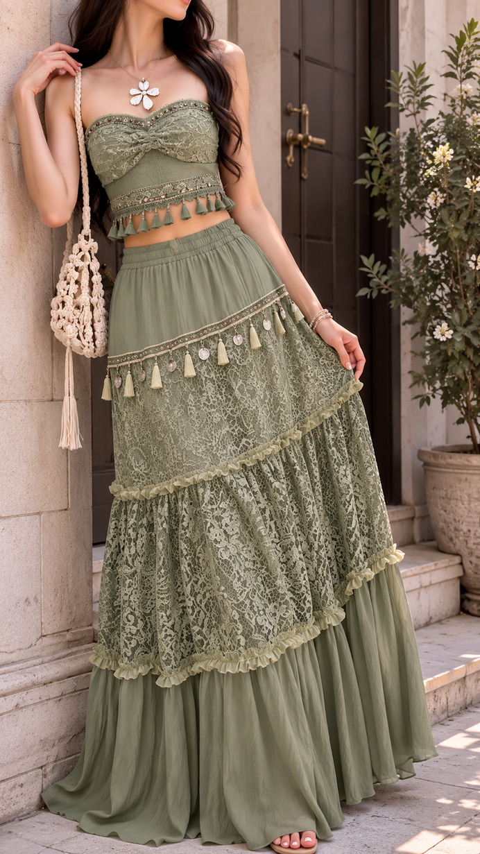 Garden-Ready Boho Outfit With Soft Layers fashion outfit idea
