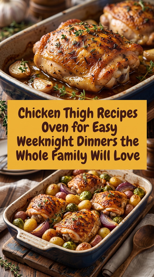 Crispy Oven-Baked Chicken Thighs prepared for Chicken Thigh Recipes Oven for Easy Weeknight Dinners the Whole Family Will Love, showing the finished dish