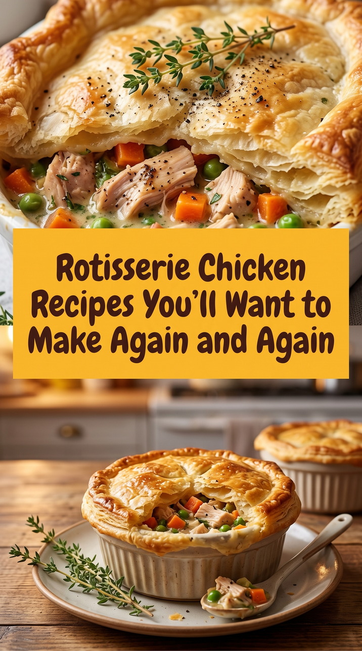 Rotisserie Chicken Pot Pie prepared for Rotisserie Chicken Recipes You’ll Want to Make Again and Again, showing the finished dish
