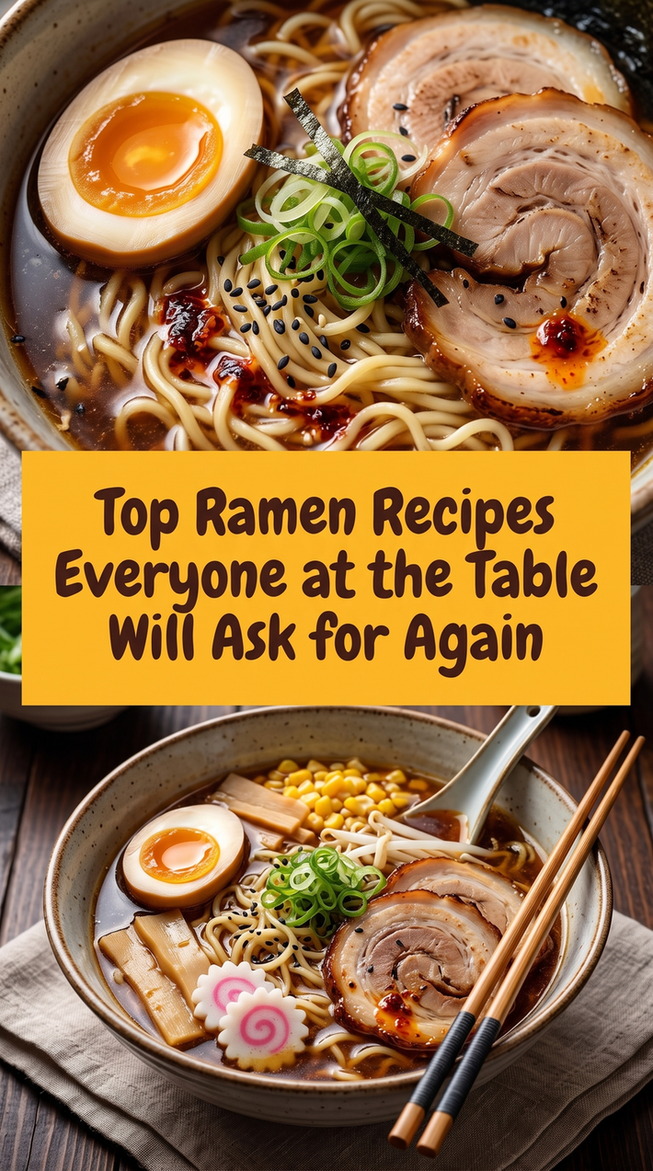 Easy Pork Ramen prepared for Top Ramen Recipes Everyone at the Table Will Ask for Again, showing the finished dish